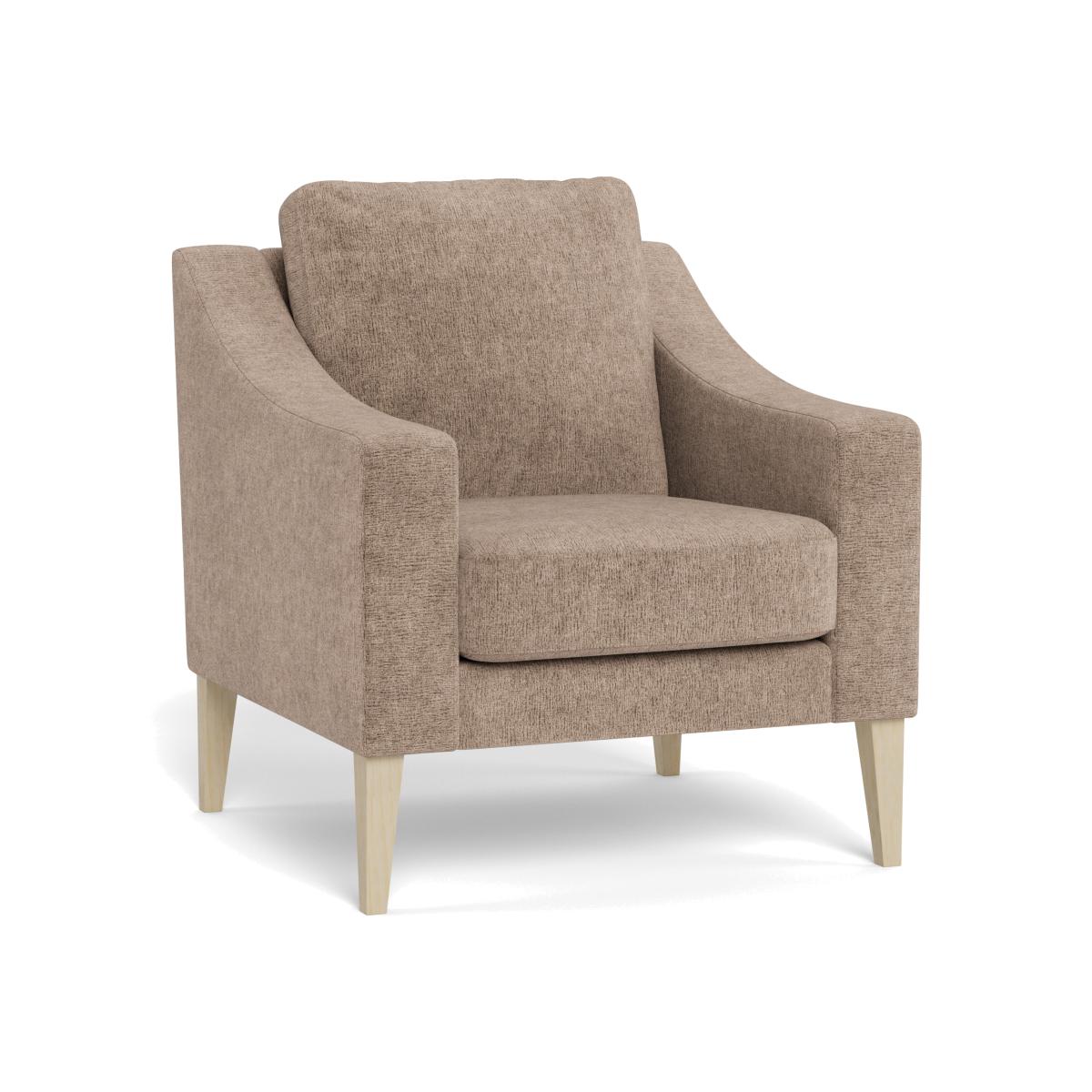 Heal's Richmond Armchair Boucle Velvet Rocky Natural Beech Feet – image 1