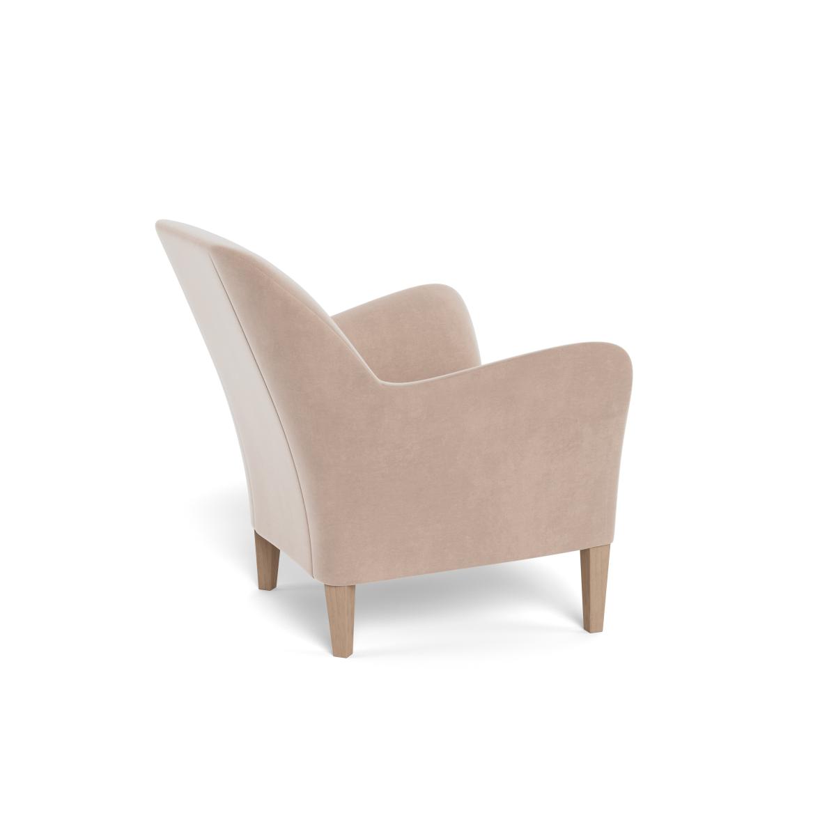 Heal's Wallis Armchair Smart Velvet Pebble Black Painted Oak Feet – image 4