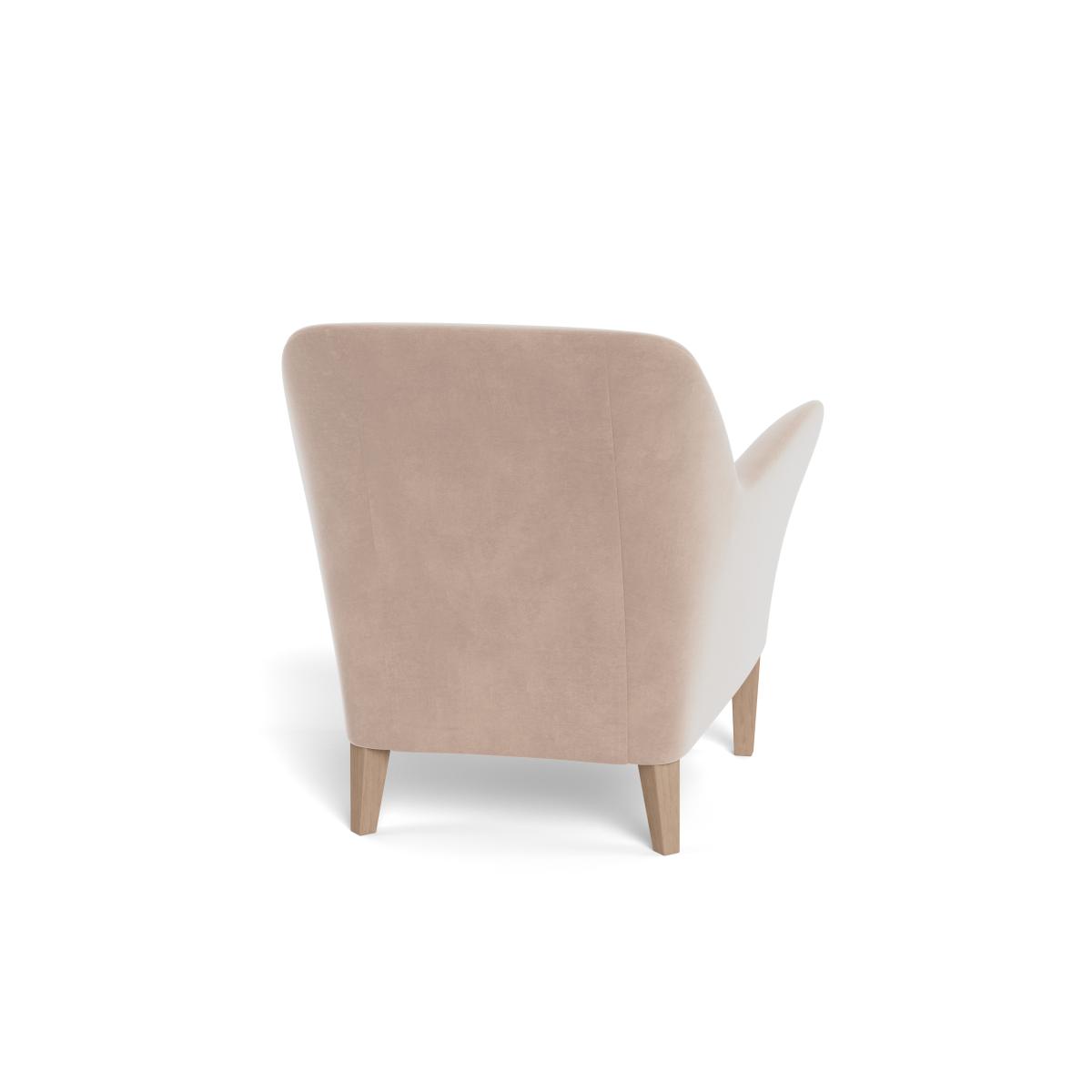 Heal's Wallis Armchair Smart Velvet Pebble Black Painted Oak Feet – image 5