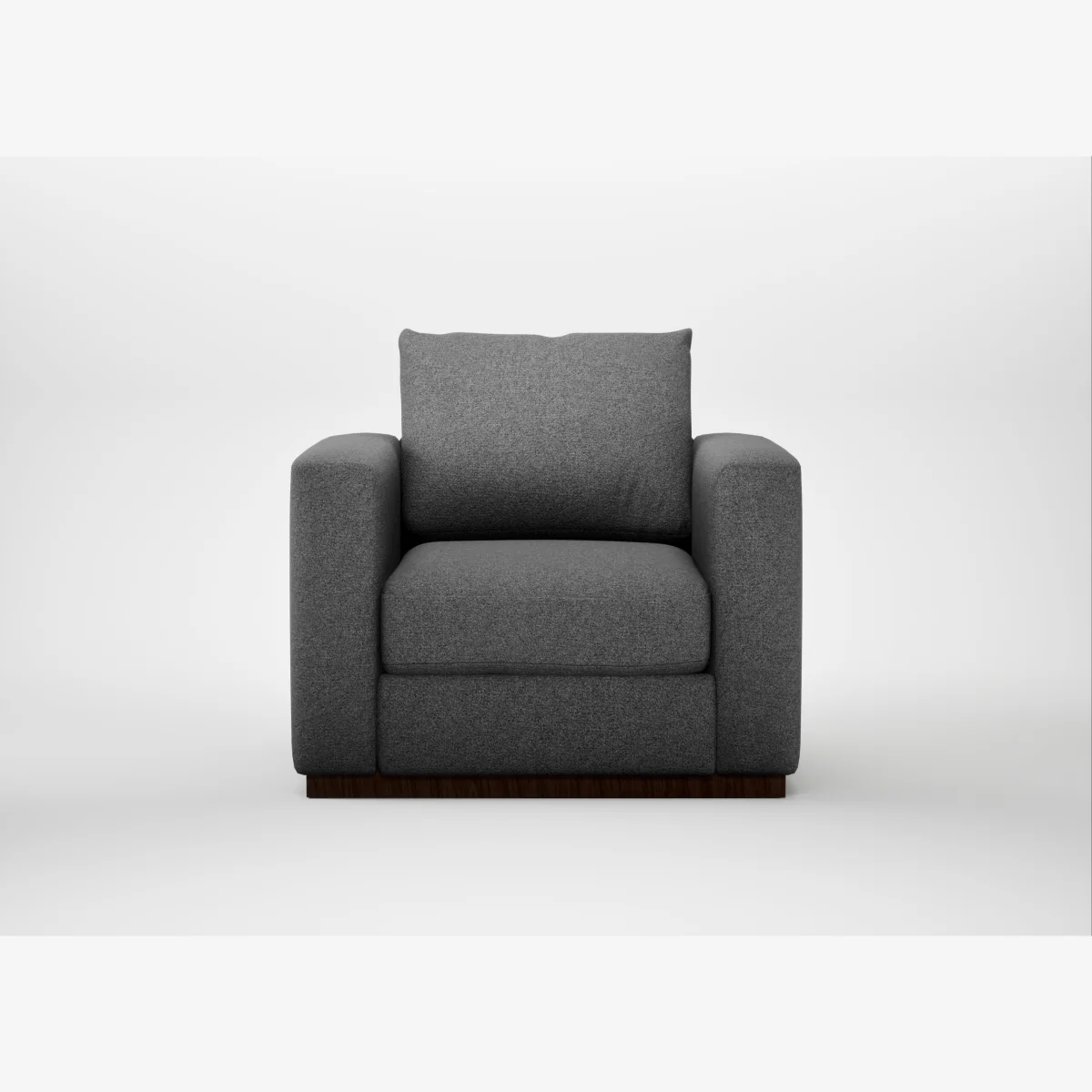Heal's Trento Armchair Melton Wool Shale – image 1