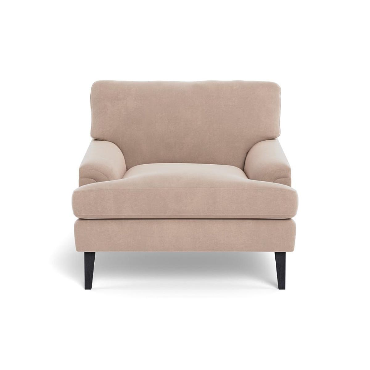 Heal's Stanton Armchair Smart Velvet Pebble Black Feet – image 2