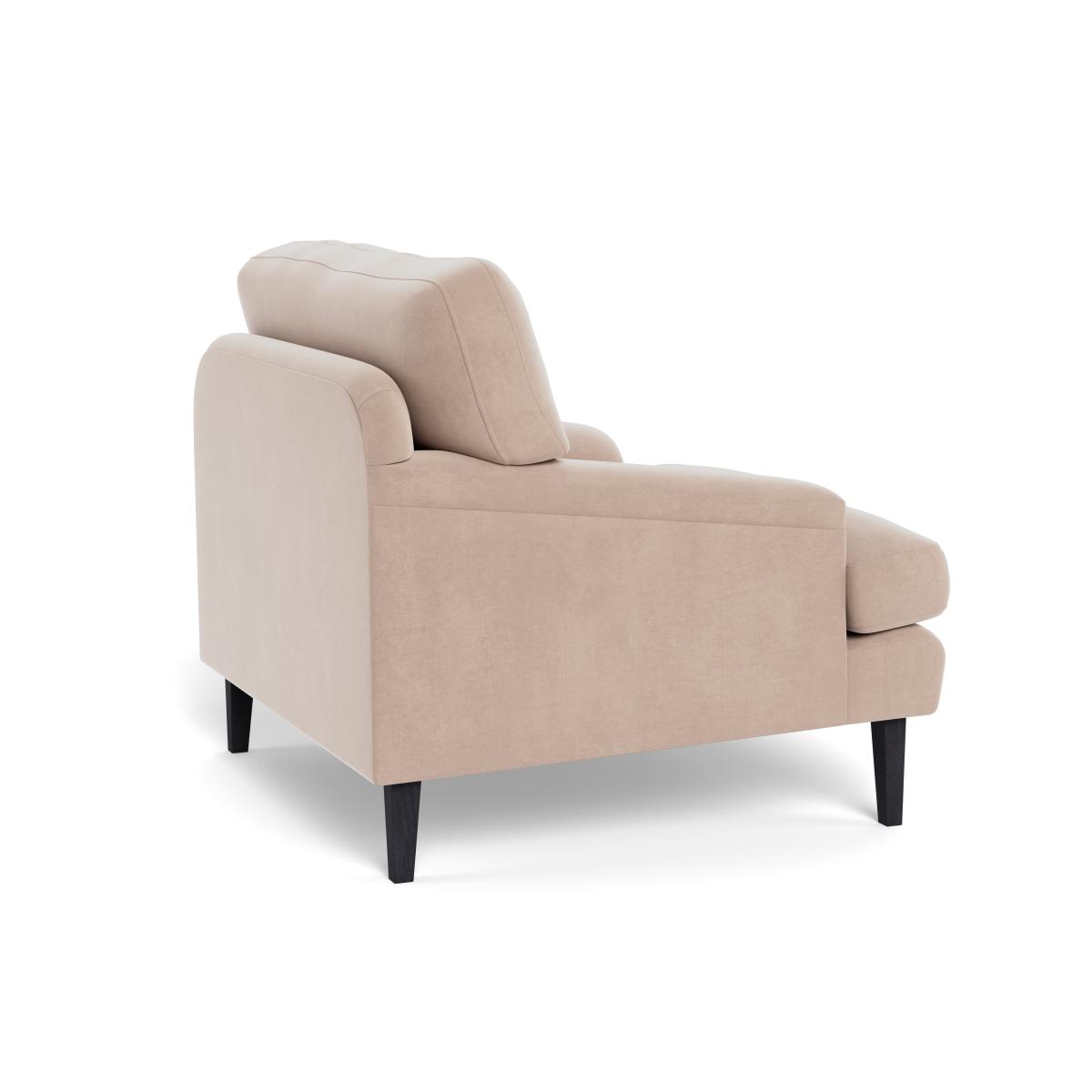 Heal's Stanton Armchair Smart Velvet Pebble Black Feet – image 5