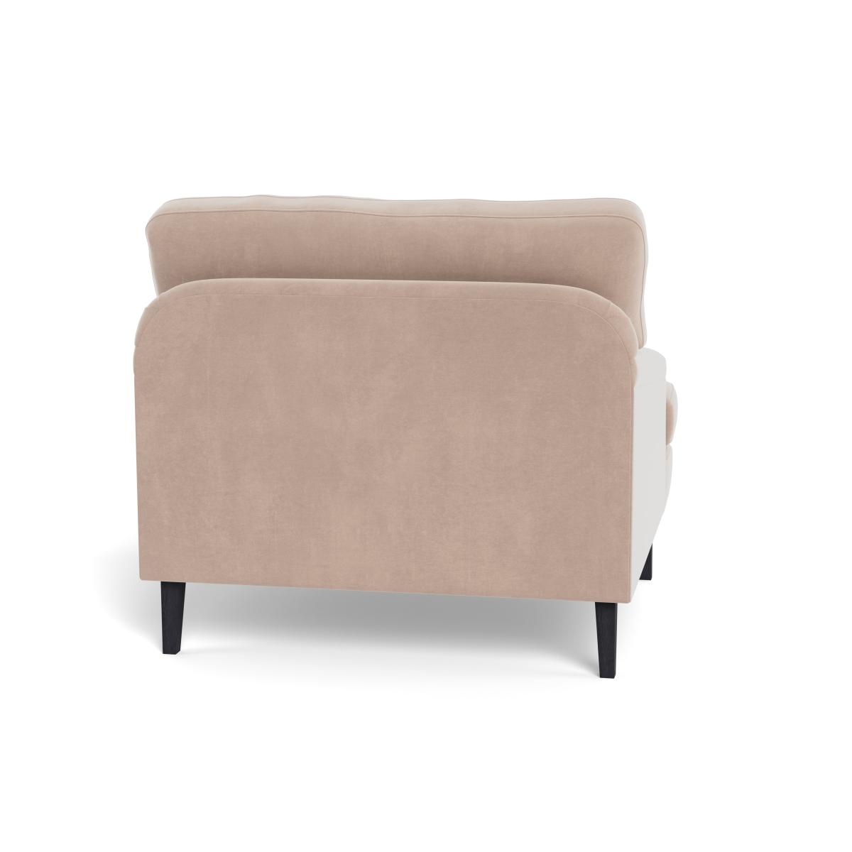 Heal's Stanton Armchair Smart Velvet Pebble Black Feet – image 6