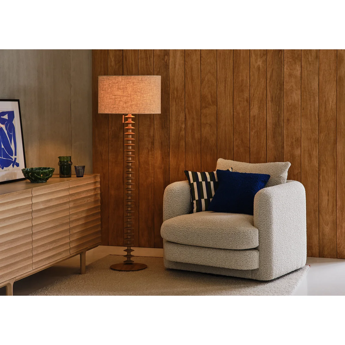 Heal's Rafi Swivel Armchair Wool Velvet Camel – image 2