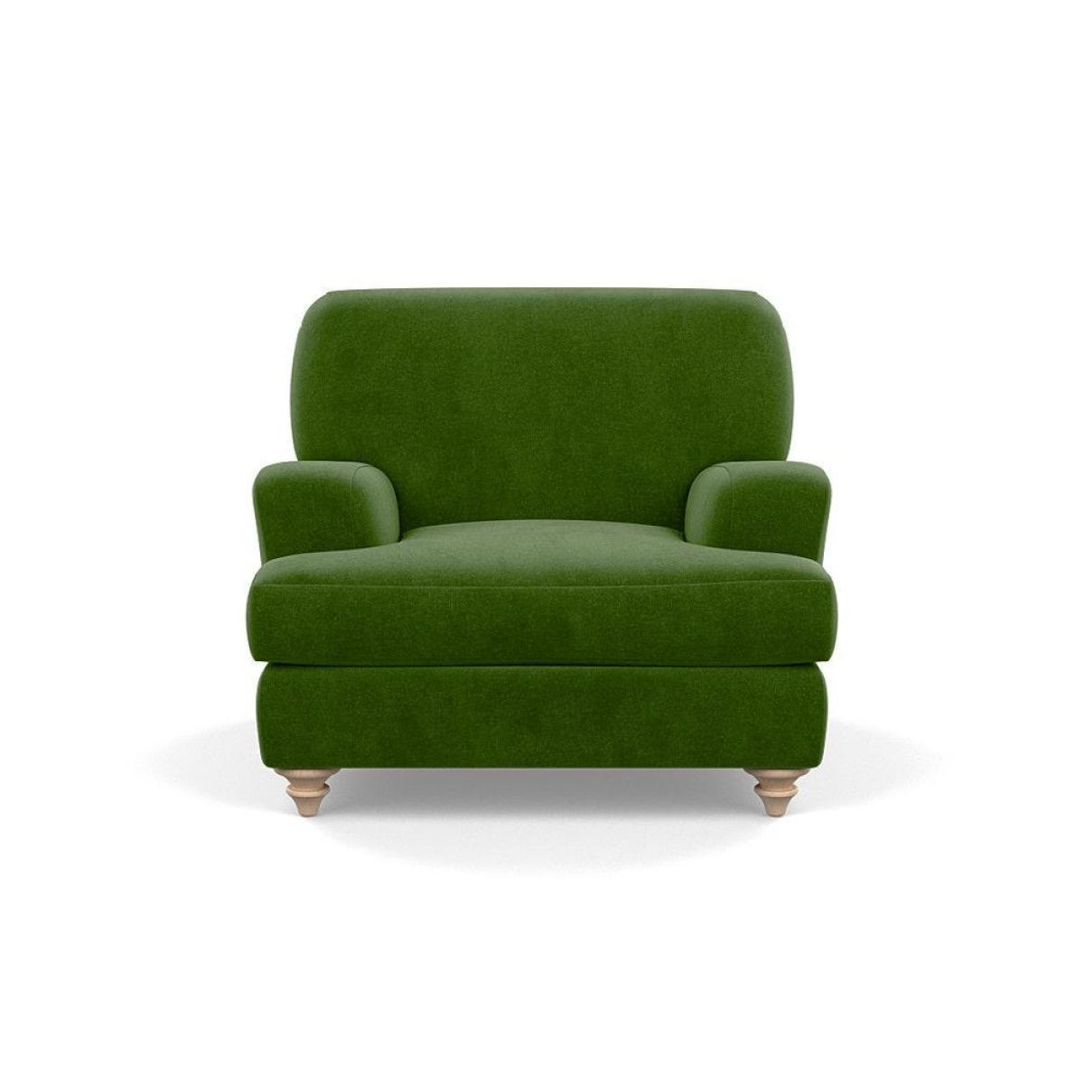 Heal's Hampstead Armchair Velvet Petrol Chestnut Stain Feet - Heal's UK Furniture – image 11