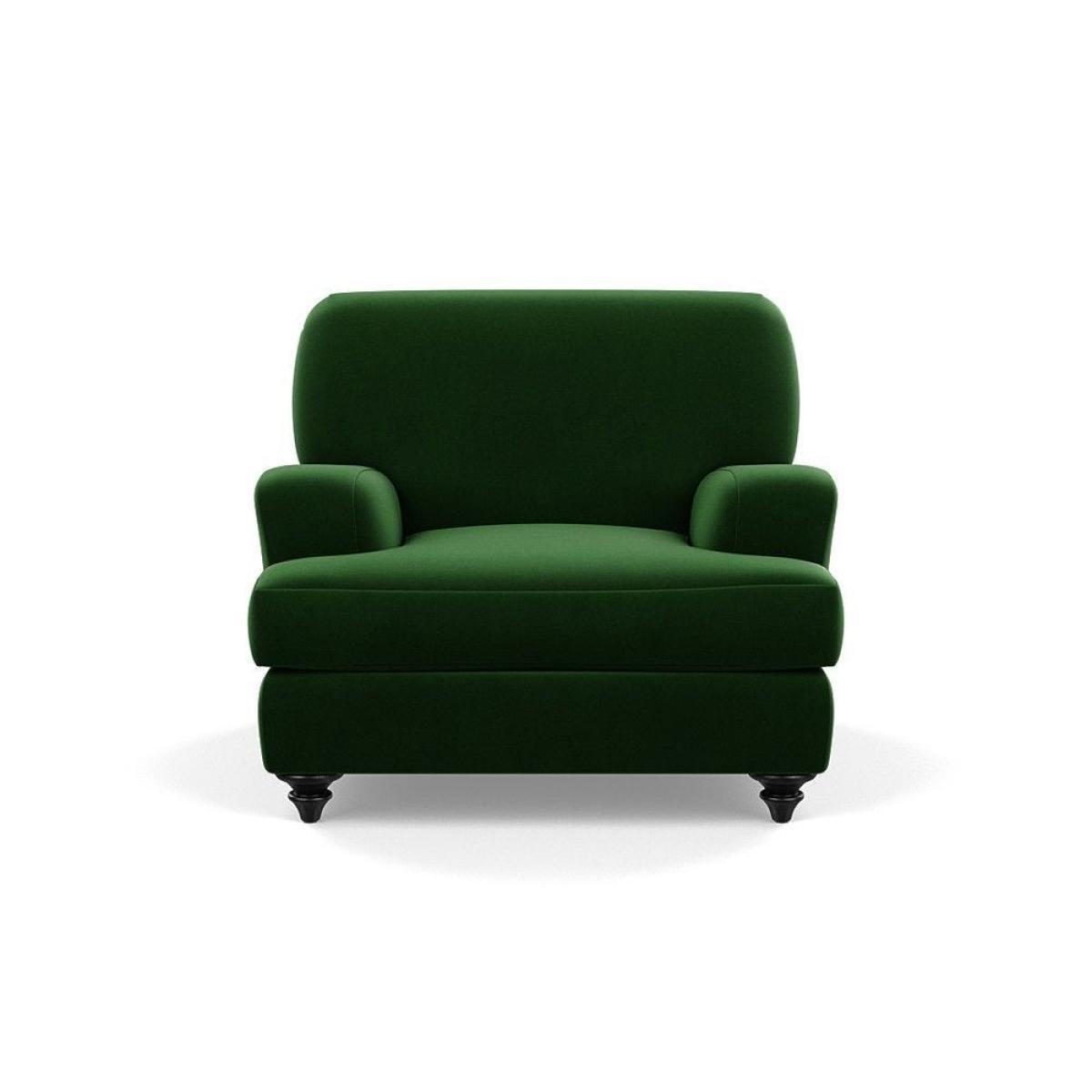 Heal's Hampstead Armchair Velvet Petrol Chestnut Stain Feet - Heal's UK Furniture – image 101