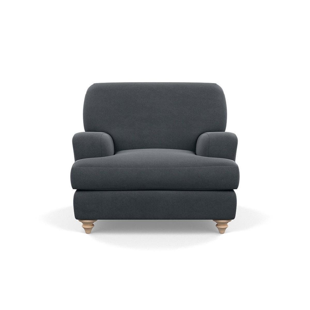 Heal's Hampstead Armchair Velvet Petrol Chestnut Stain Feet - Heal's UK Furniture – image 106