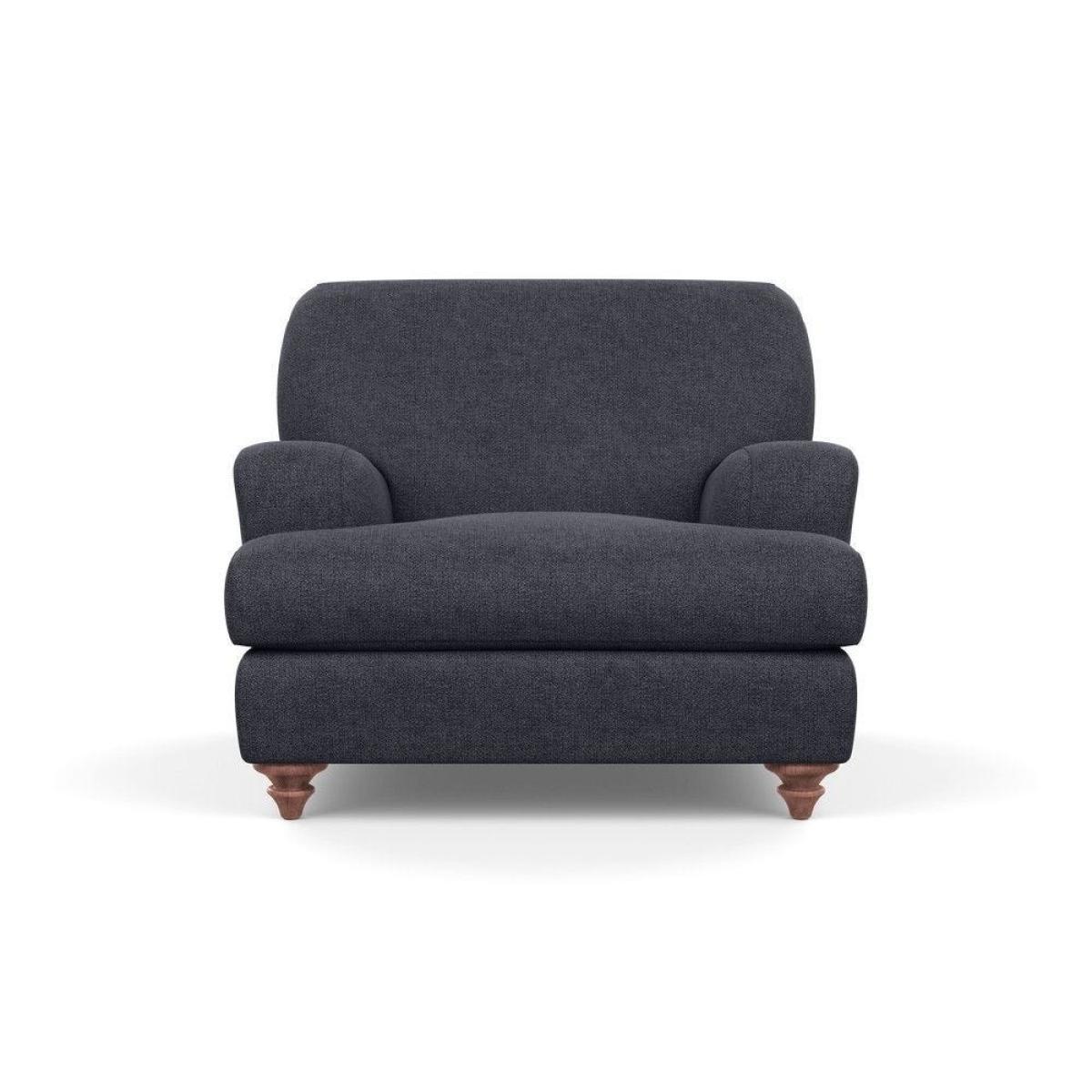 Heal's Hampstead Armchair Velvet Petrol Chestnut Stain Feet - Heal's UK Furniture – image 12