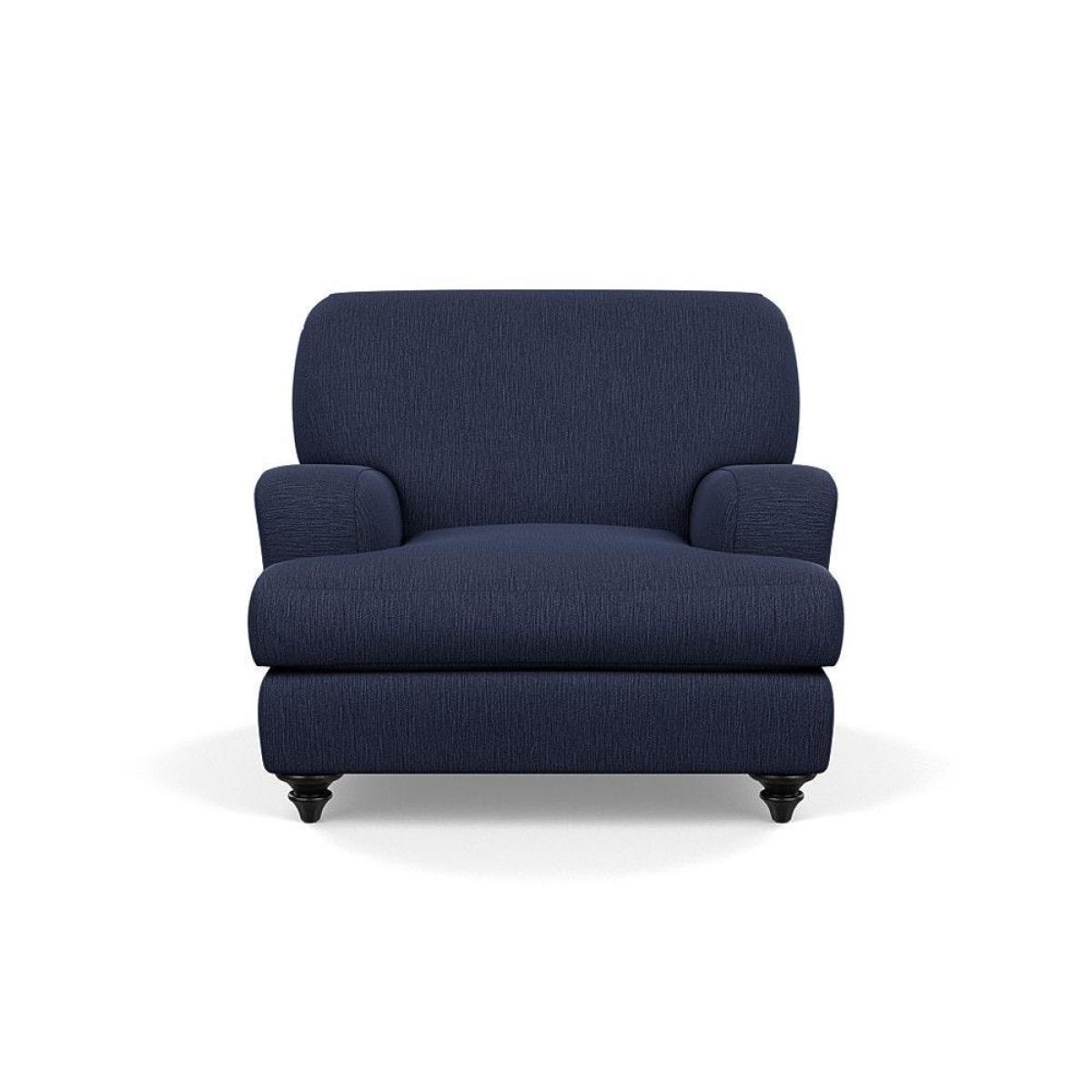 Heal's Hampstead Armchair Velvet Petrol Chestnut Stain Feet - Heal's UK Furniture – image 14