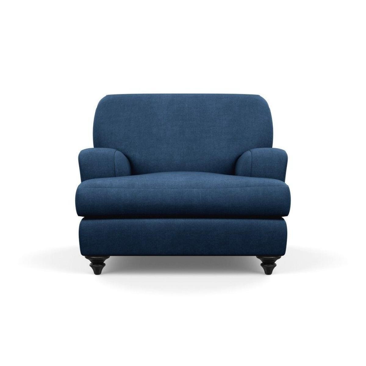 Heal's Hampstead Armchair Velvet Petrol Chestnut Stain Feet - Heal's UK Furniture – image 15