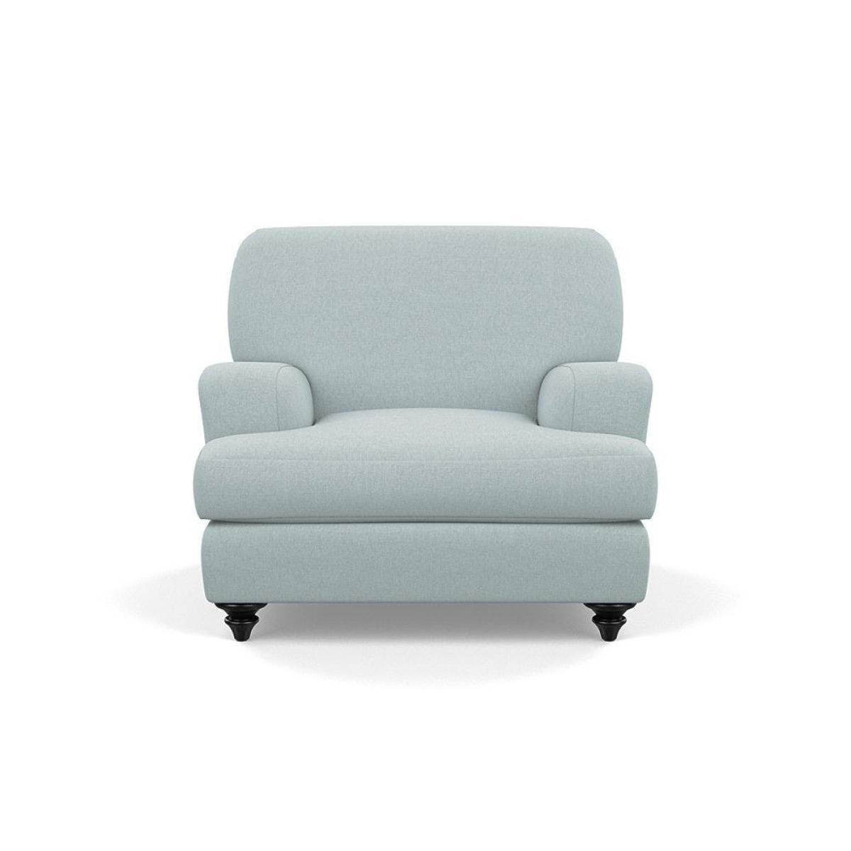 Heal's Hampstead Armchair Velvet Petrol Chestnut Stain Feet - Heal's UK Furniture – image 16
