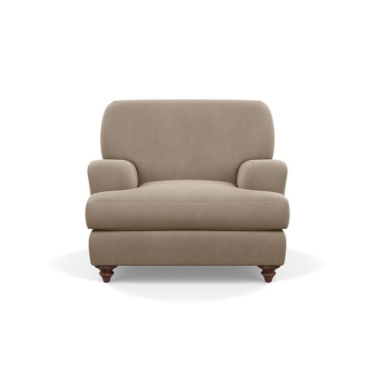 Heal's Hampstead Armchair Velvet Petrol Chestnut Stain Feet - Heal's UK Furniture – image 19