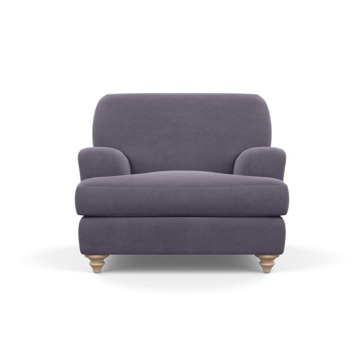 Heal's Hampstead Armchair Velvet Petrol Chestnut Stain Feet - Heal's UK Furniture – image 24