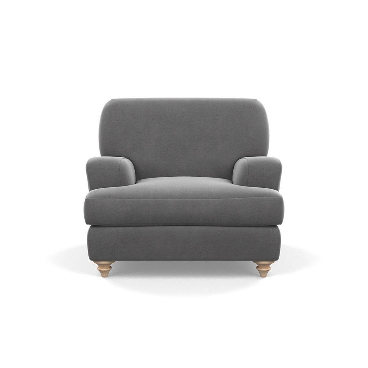 Heal's Hampstead Armchair Velvet Petrol Chestnut Stain Feet - Heal's UK Furniture – image 26