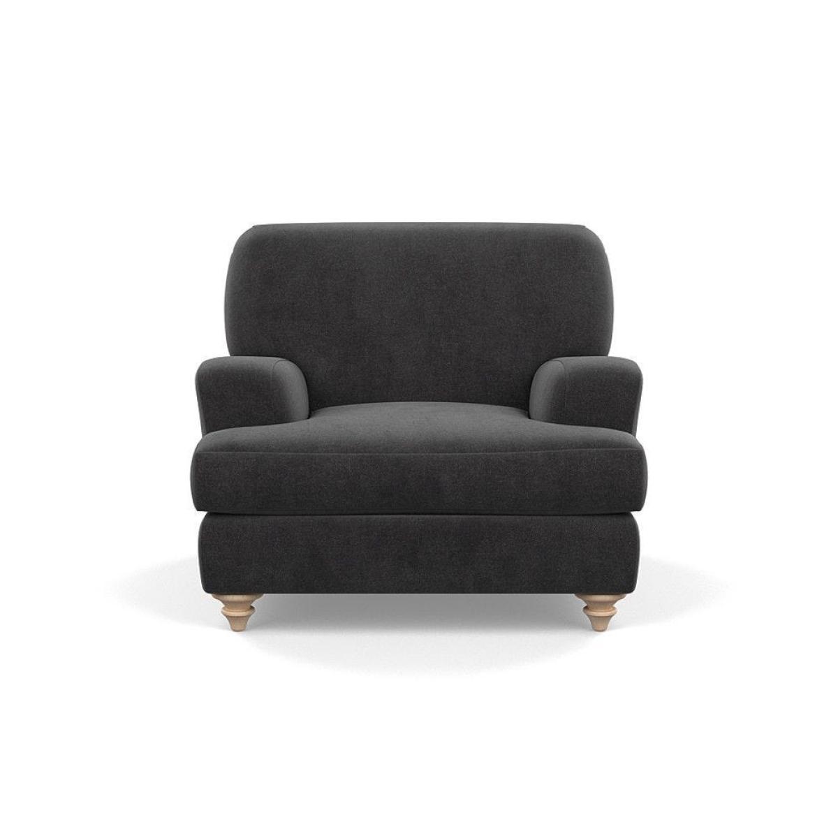 Heal's Hampstead Armchair Velvet Petrol Chestnut Stain Feet - Heal's UK Furniture – image 29