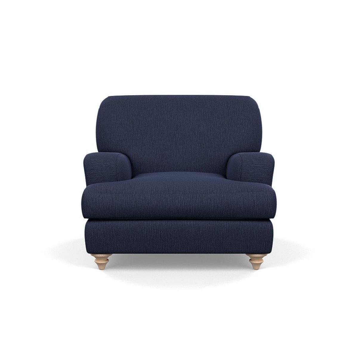 Heal's Hampstead Armchair Velvet Petrol Chestnut Stain Feet - Heal's UK Furniture – image 4