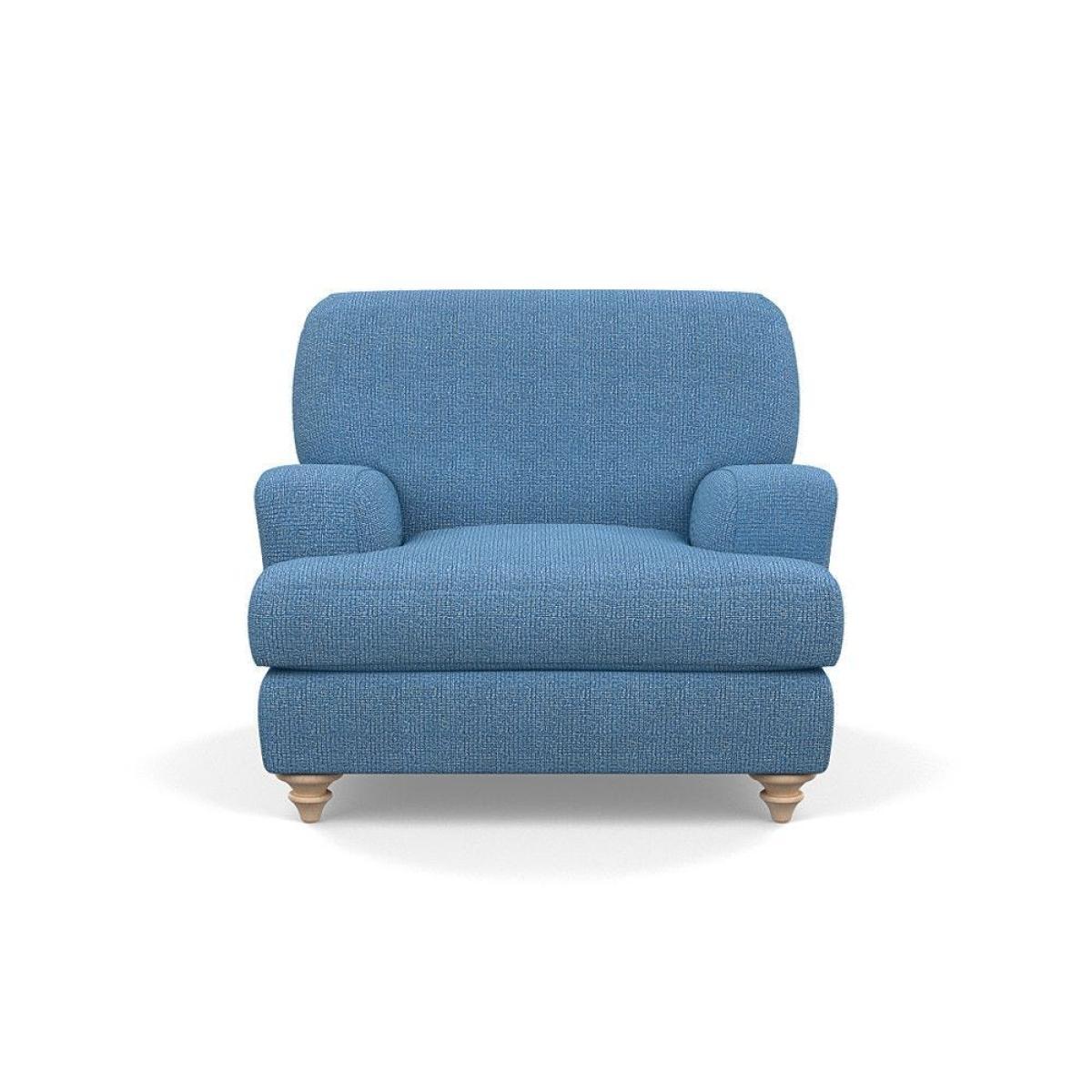 Heal's Hampstead Armchair Velvet Petrol Chestnut Stain Feet - Heal's UK Furniture – image 31