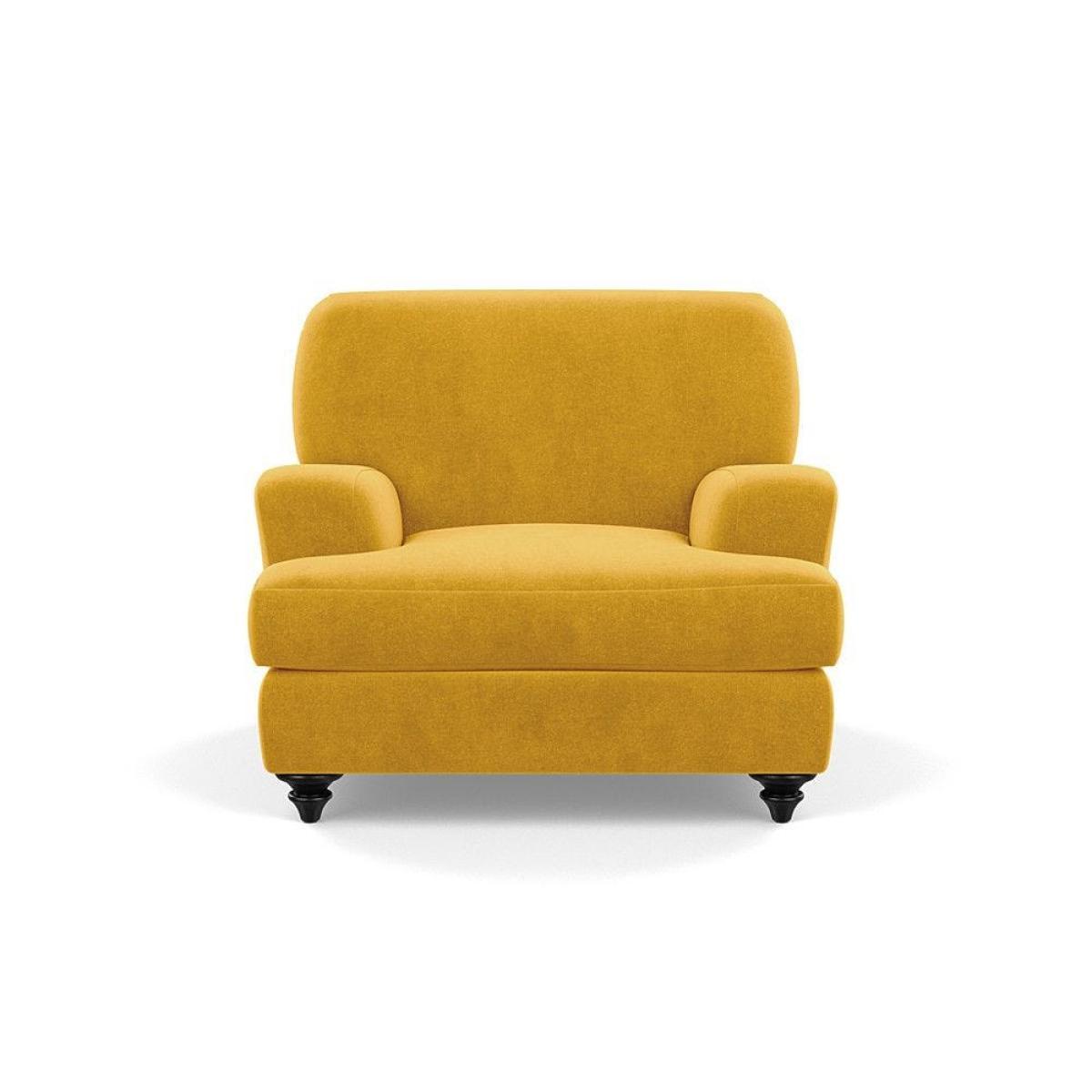 Heal's Hampstead Armchair Velvet Petrol Chestnut Stain Feet - Heal's UK Furniture – image 5