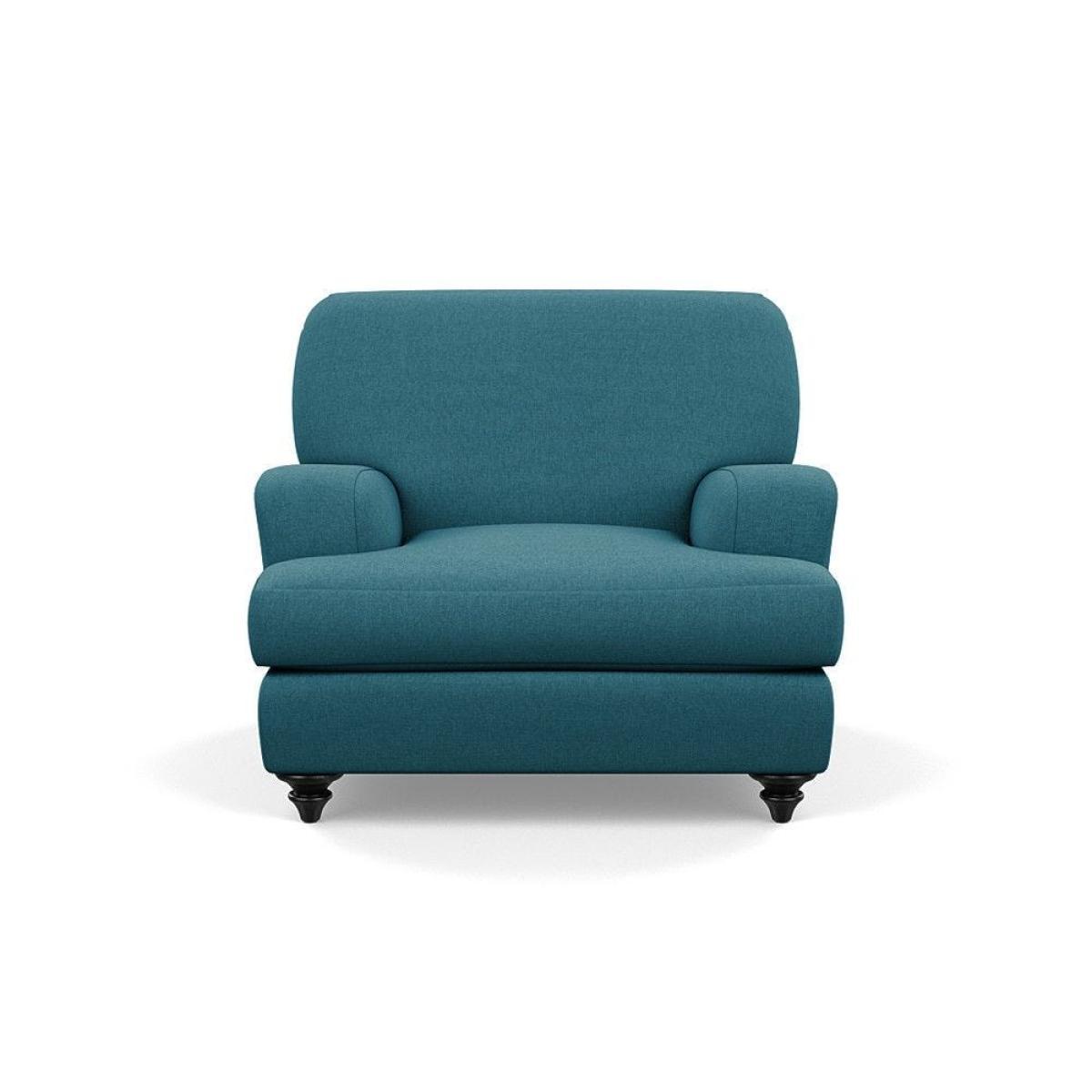 Heal's Hampstead Armchair Velvet Petrol Chestnut Stain Feet - Heal's UK Furniture – image 43