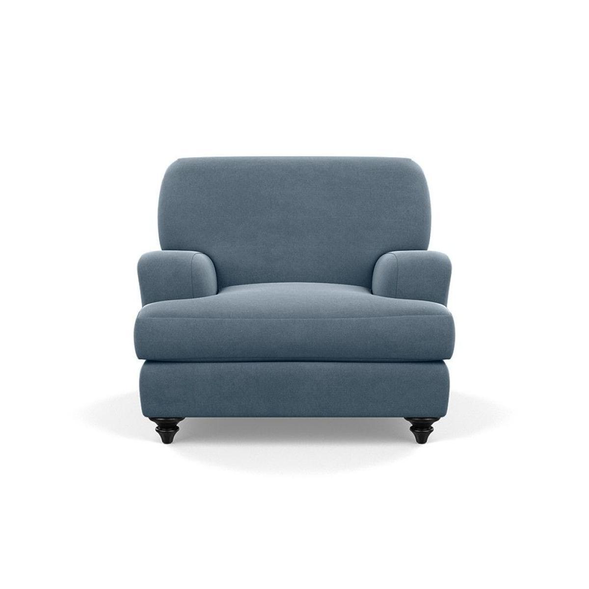 Heal's Hampstead Armchair Velvet Petrol Chestnut Stain Feet - Heal's UK Furniture – image 49