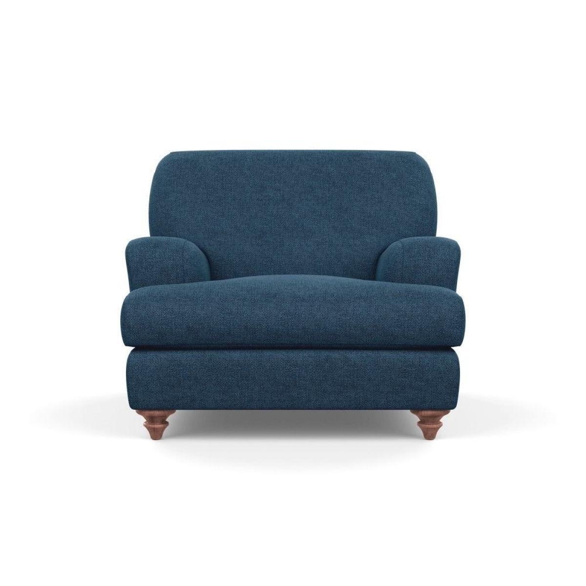 Heal's Hampstead Armchair Velvet Petrol Chestnut Stain Feet - Heal's UK Furniture – image 6