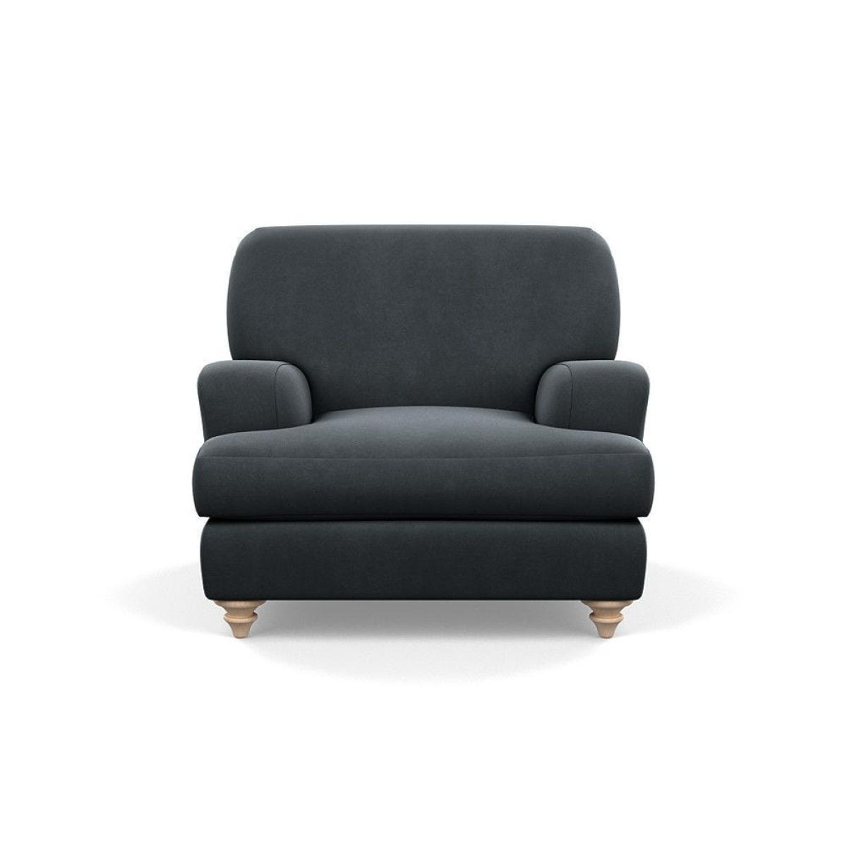 Heal's Hampstead Armchair Velvet Petrol Chestnut Stain Feet - Heal's UK Furniture – image 51