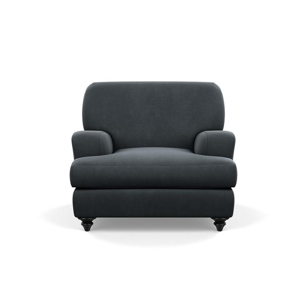 Heal's Hampstead Armchair Velvet Petrol Chestnut Stain Feet - Heal's UK Furniture – image 56