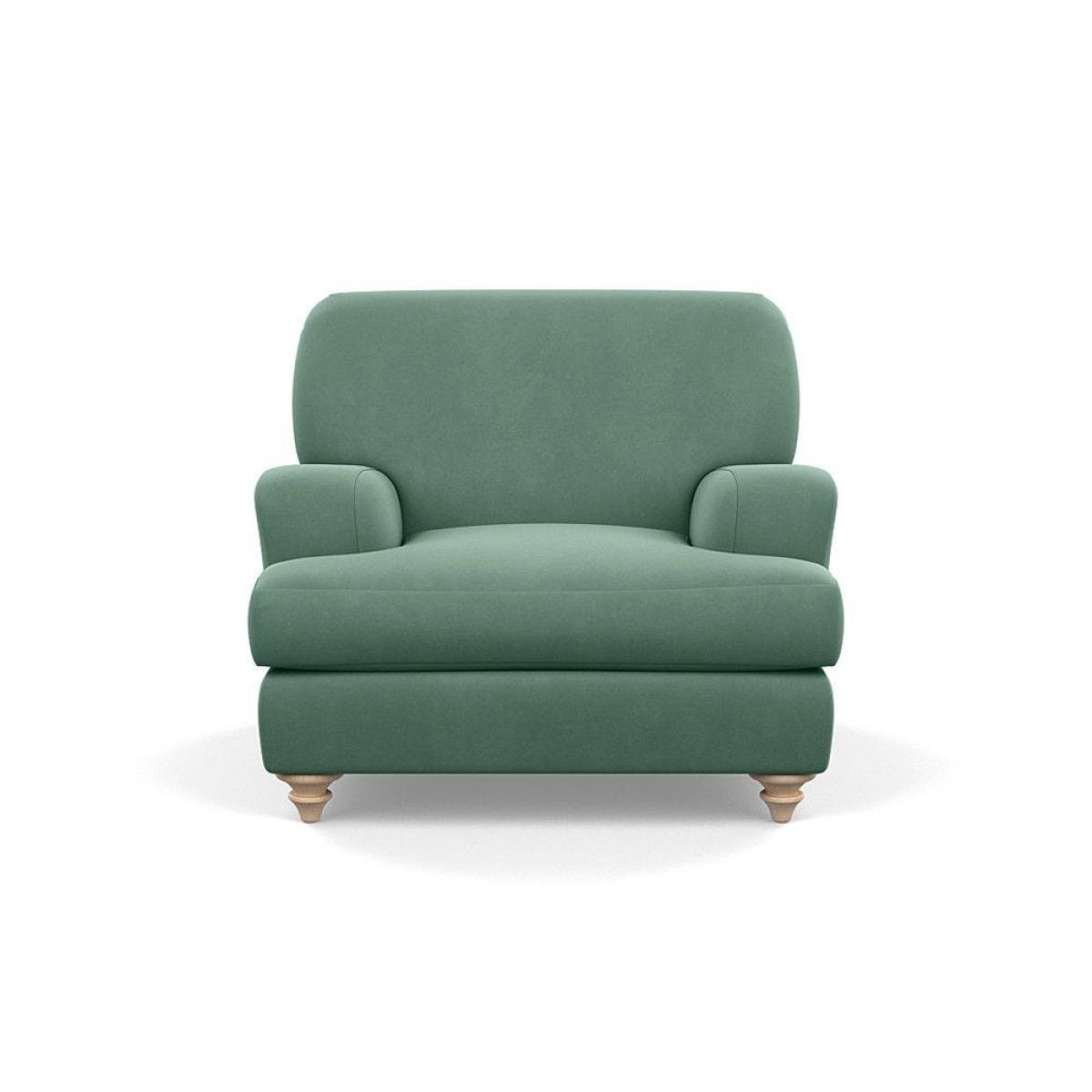 Heal's Hampstead Armchair Velvet Petrol Chestnut Stain Feet - Heal's UK Furniture – image 57