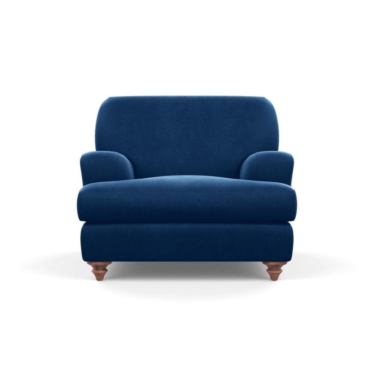 Heal's Hampstead Armchair Velvet Petrol Chestnut Stain Feet - Heal's UK Furniture – image 59
