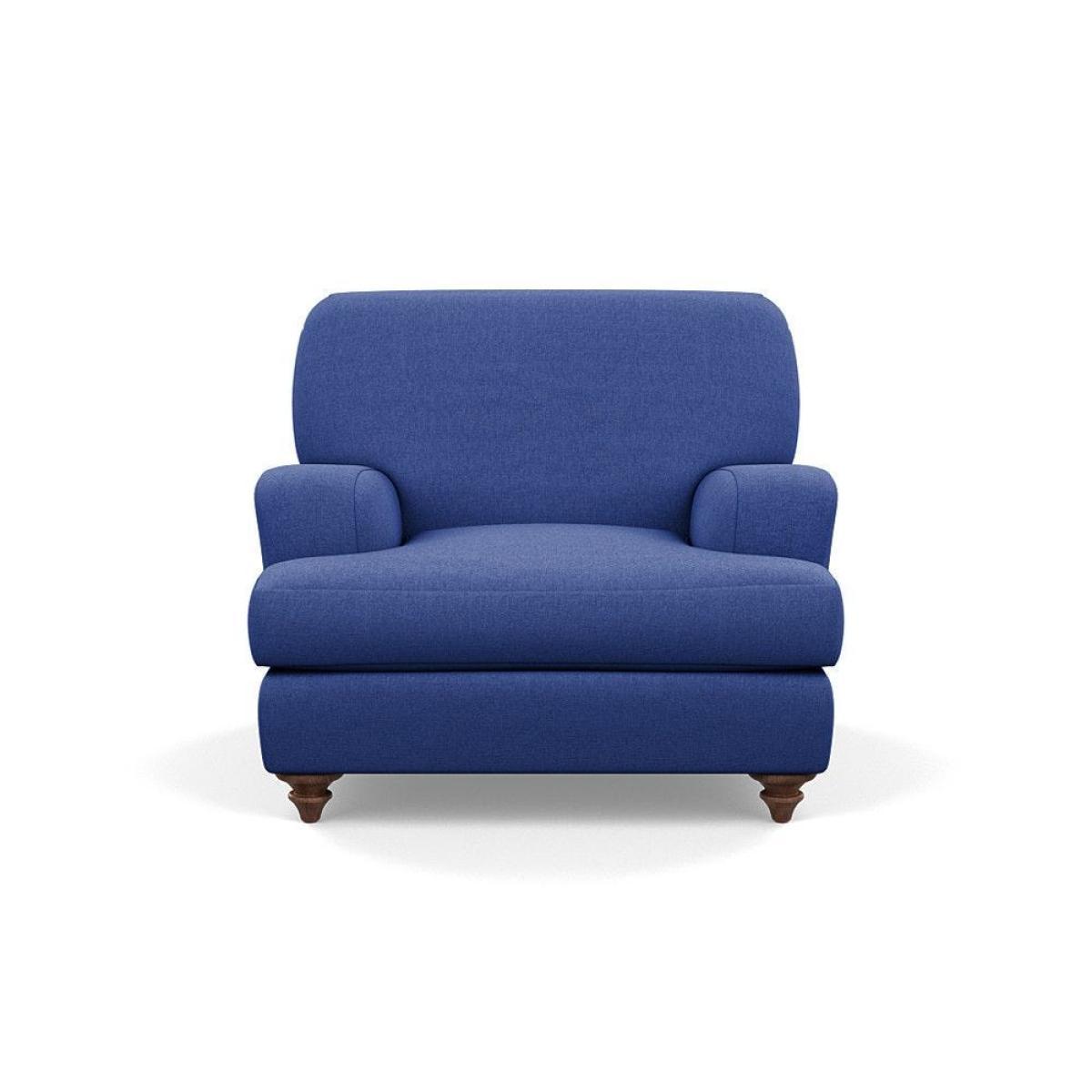 Heal's Hampstead Armchair Velvet Petrol Chestnut Stain Feet - Heal's UK Furniture – image 7