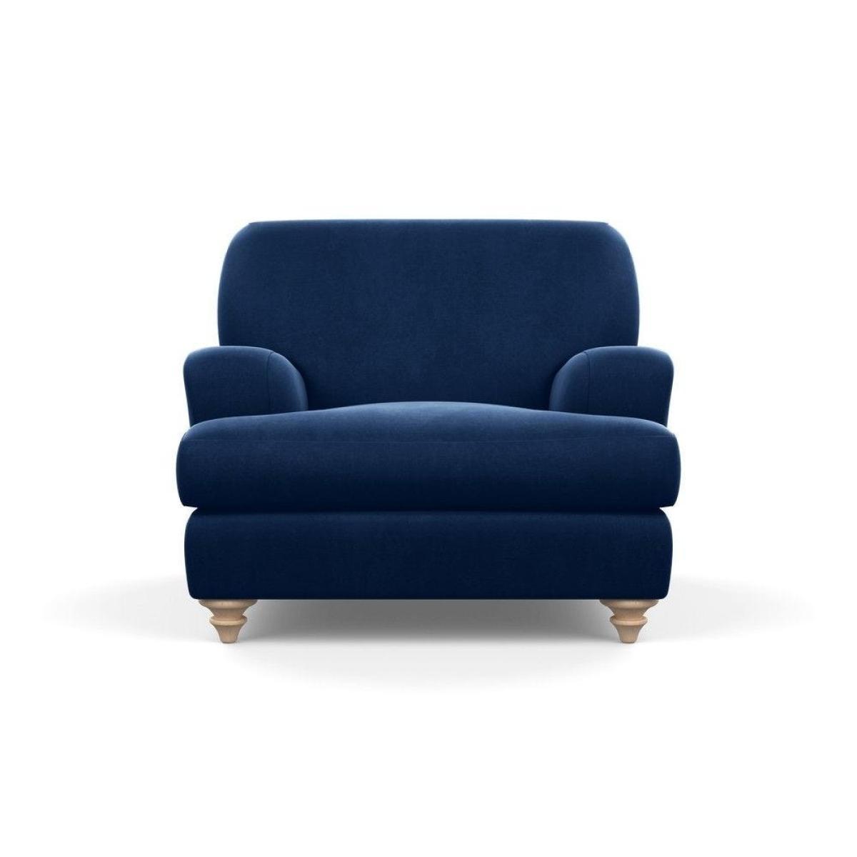Heal's Hampstead Armchair Velvet Petrol Chestnut Stain Feet - Heal's UK Furniture – image 64