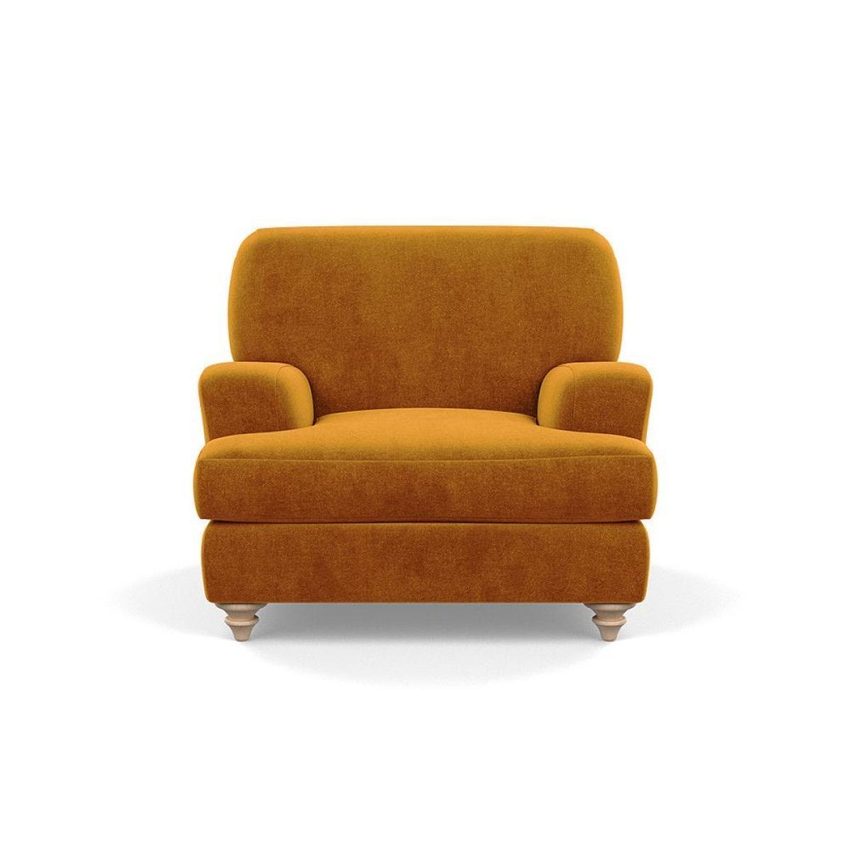 Heal's Hampstead Armchair Velvet Petrol Chestnut Stain Feet - Heal's UK Furniture – image 74