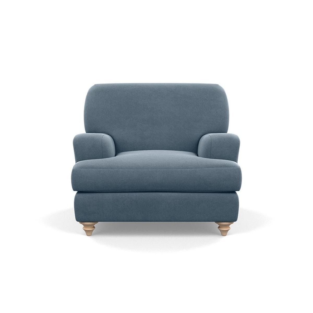 Heal's Hampstead Armchair Velvet Petrol Chestnut Stain Feet - Heal's UK Furniture – image 75