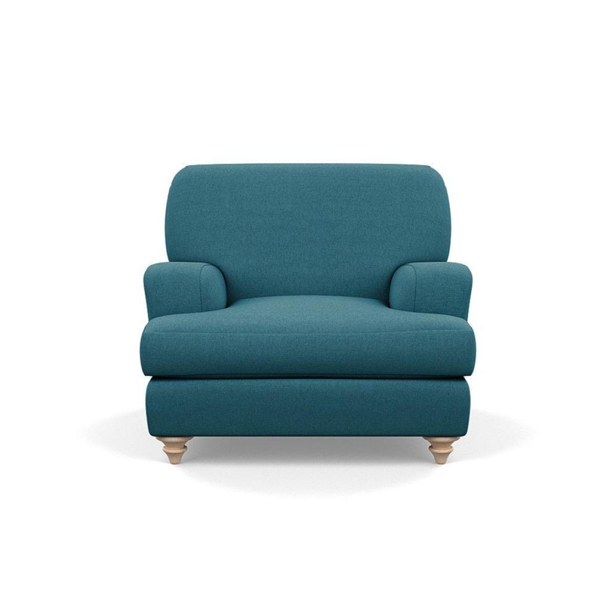 Heal's Hampstead Armchair Velvet Petrol Chestnut Stain Feet - Heal's UK Furniture – image 77