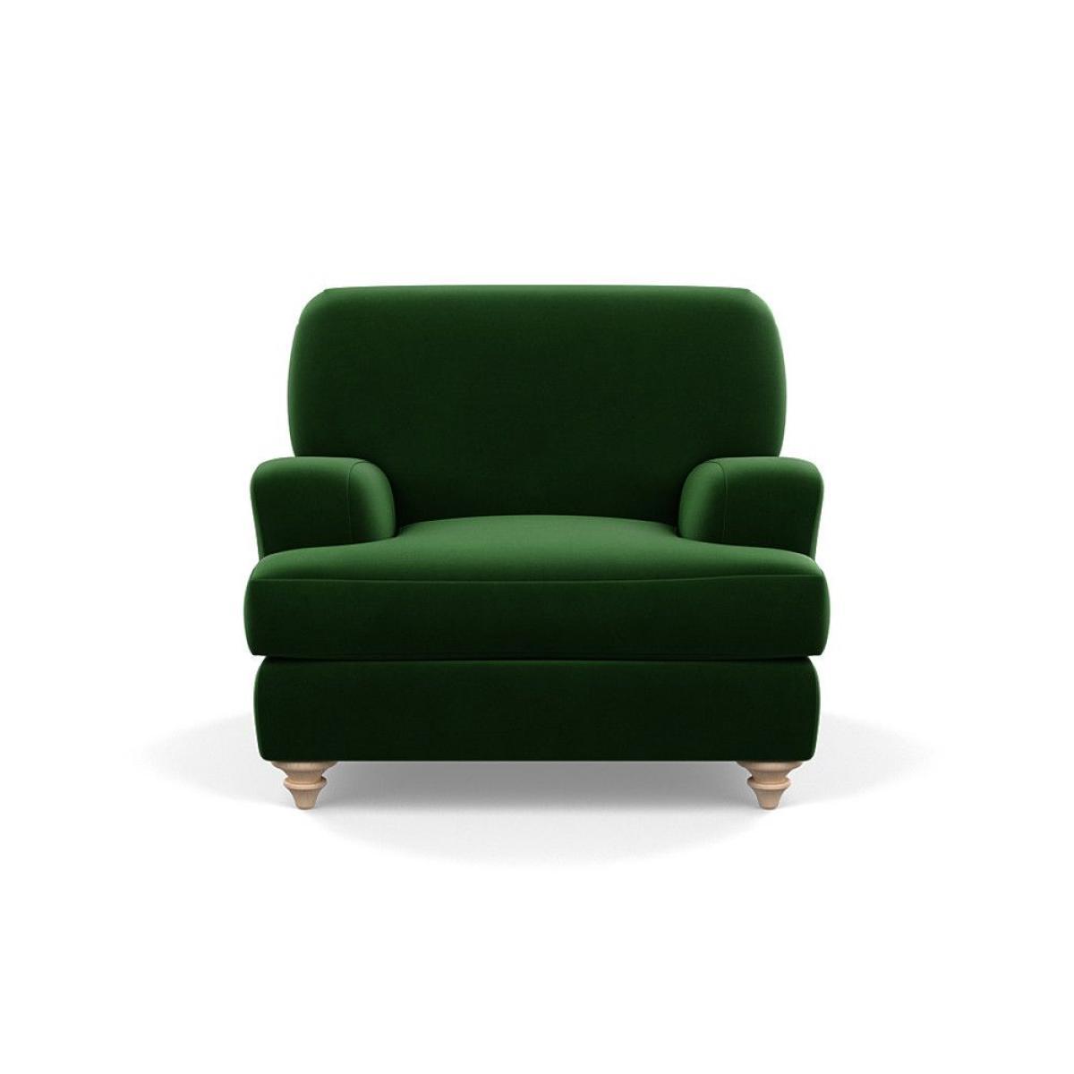 Heal's Hampstead Armchair Velvet Petrol Chestnut Stain Feet - Heal's UK Furniture – image 80