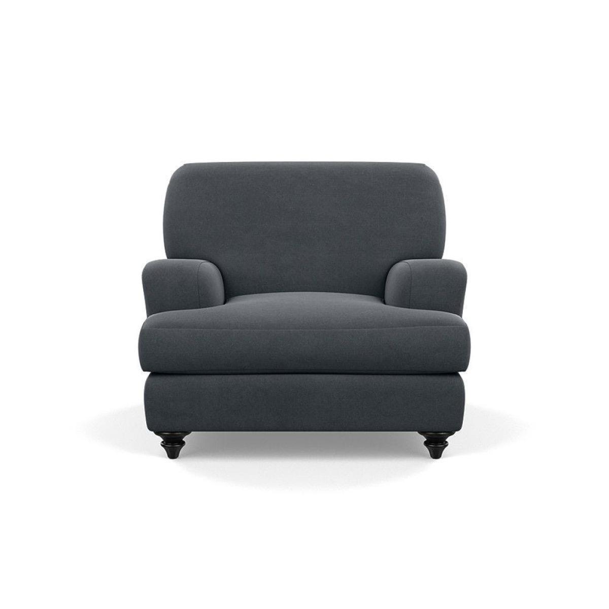 Heal's Hampstead Armchair Velvet Petrol Chestnut Stain Feet - Heal's UK Furniture – image 83