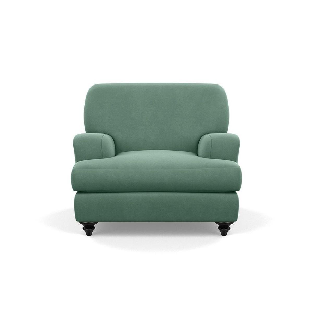 Heal's Hampstead Armchair Velvet Petrol Chestnut Stain Feet - Heal's UK Furniture – image 92