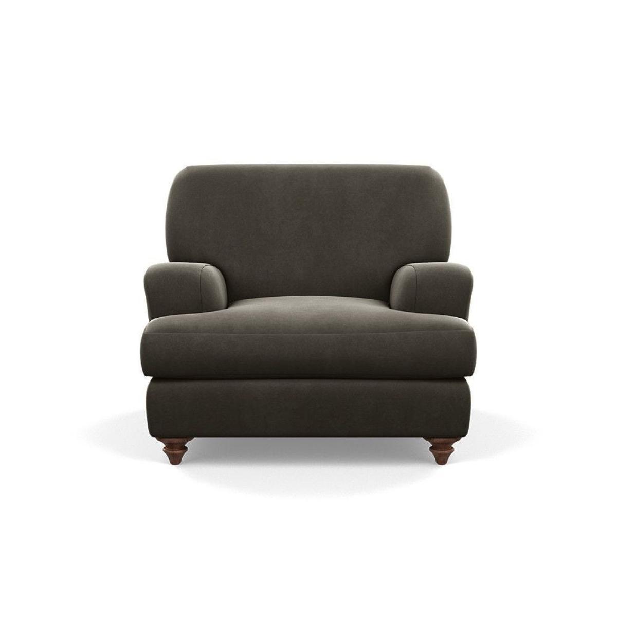 Heal's Hampstead Armchair Velvet Petrol Chestnut Stain Feet - Heal's UK Furniture – image 95