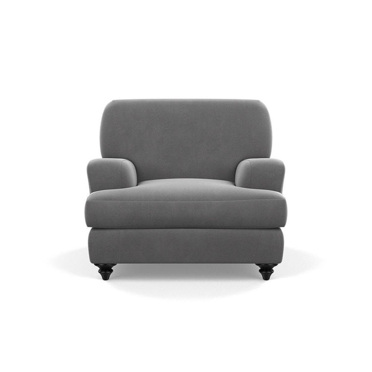 Heal's Hampstead Armchair Velvet Petrol Chestnut Stain Feet - Heal's UK Furniture – image 96