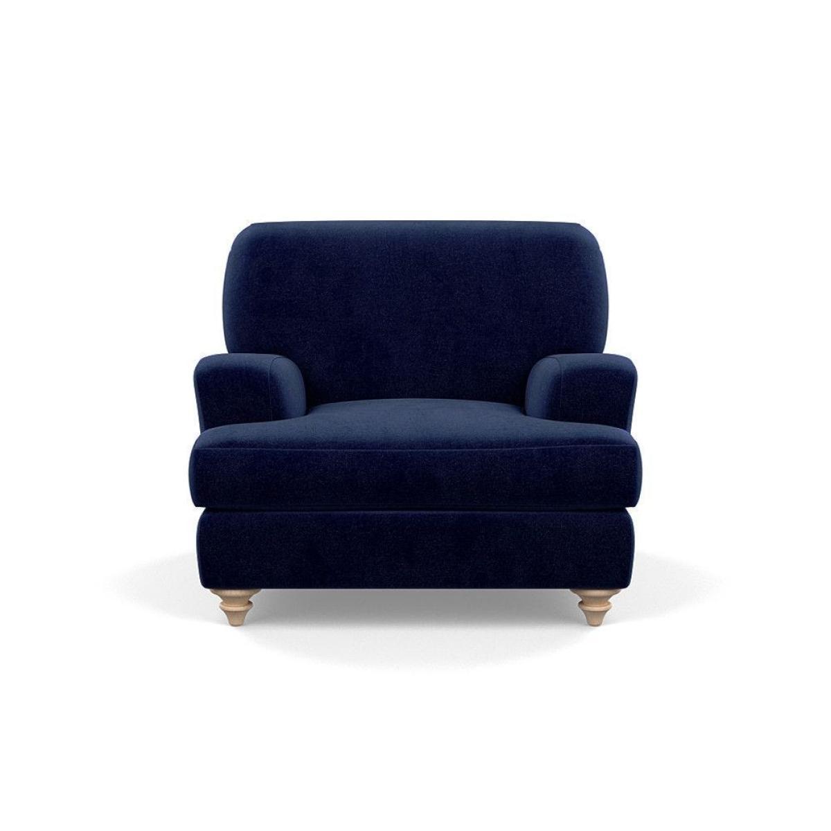 Heal's Hampstead Armchair Velvet Petrol Chestnut Stain Feet - Heal's UK Furniture – image 100