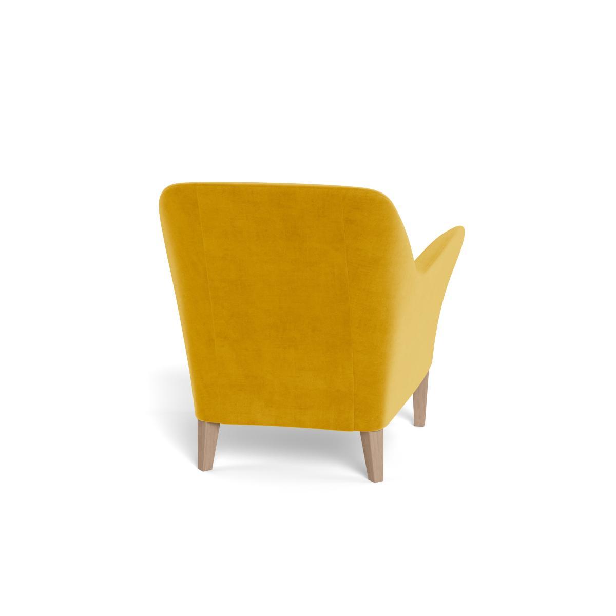 Heal's Wallis Armchair Smart Luxe Velvet Canary Tinted Ash Feet - Heal's UK Furniture – image 5