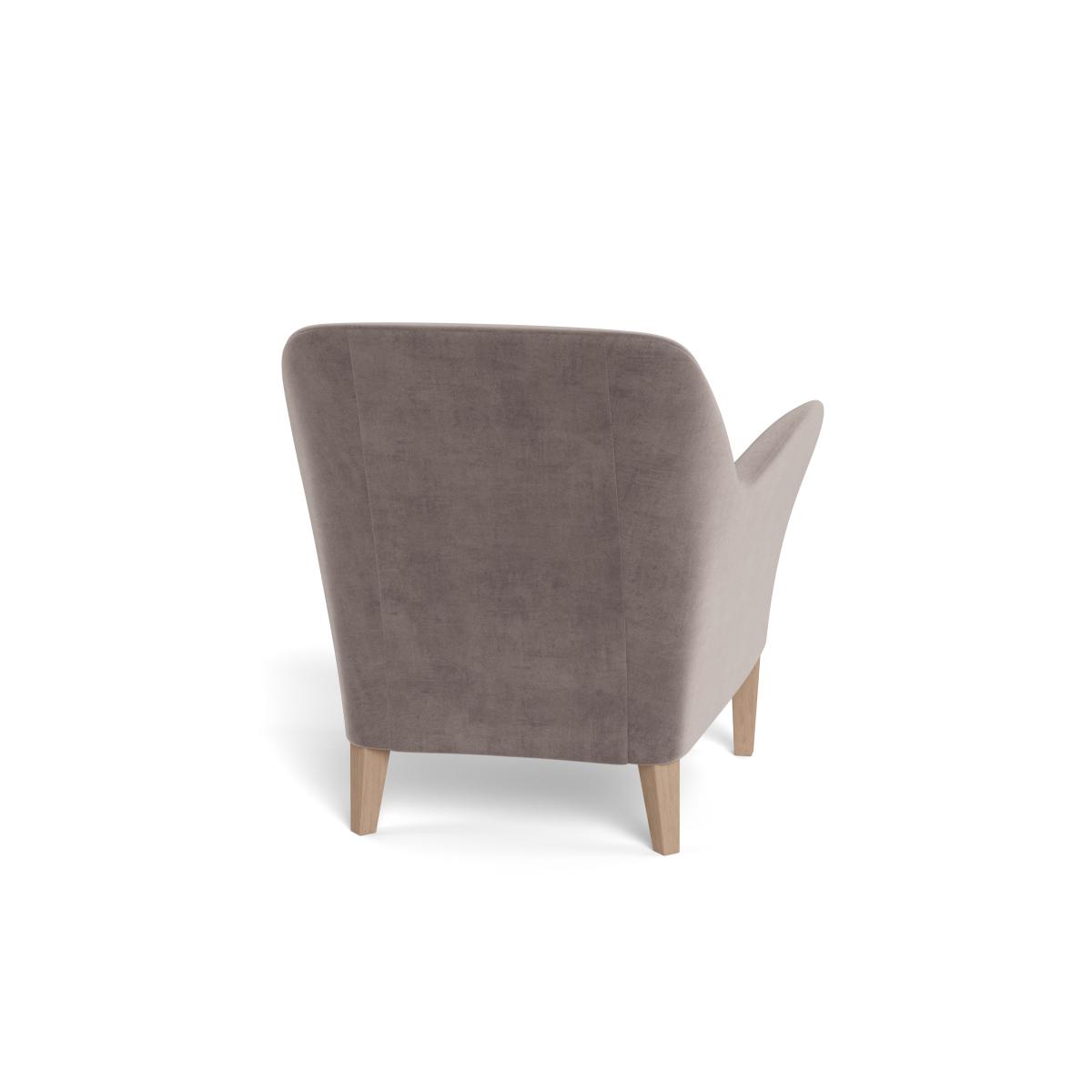 Heal's Wallis Armchair Smart Luxe Velvet Mushroom Natural Ash Feet – image 5