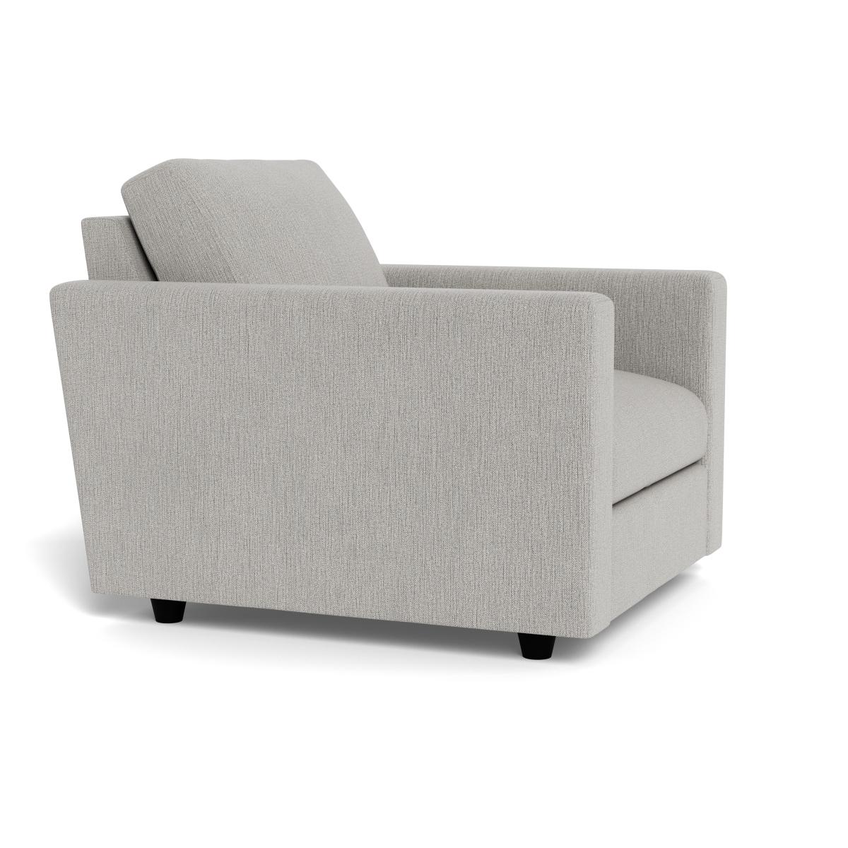 Heal's Nimbus II Armchair Smart Linen Mix Silver Black Feet – image 3