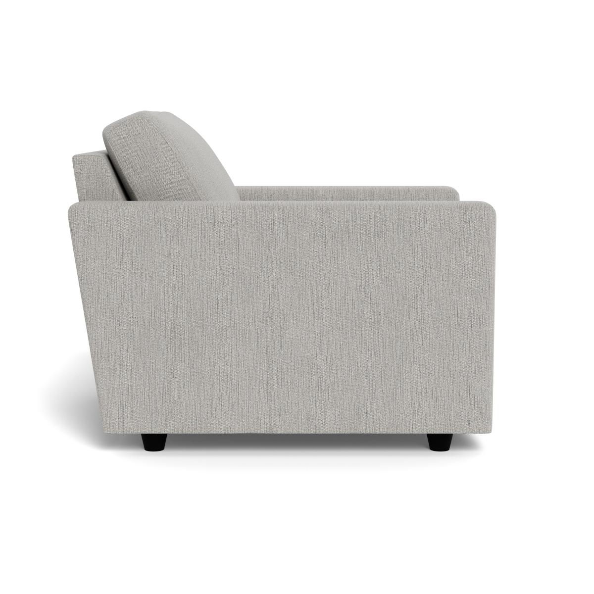 Heal's Nimbus II Armchair Smart Linen Mix Silver Black Feet – image 4