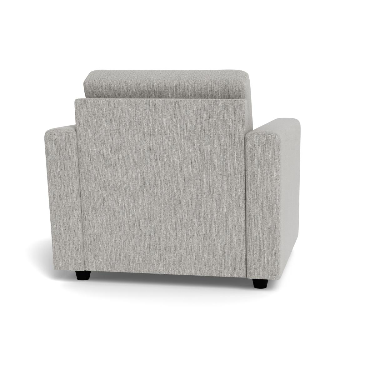 Heal's Nimbus II Armchair Smart Linen Mix Silver Black Feet – image 6