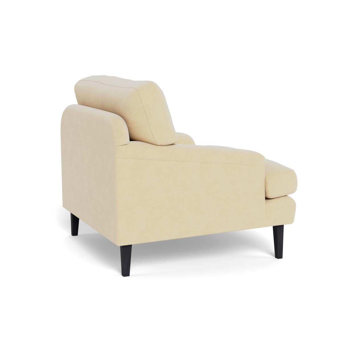 Heal's Stanton Armchair Smart Luxe Velvet Biscuit Walnut Stained Feet – image 5