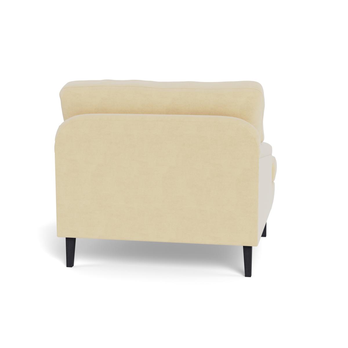 Heal's Stanton Armchair Smart Luxe Velvet Biscuit Walnut Stained Feet – image 6