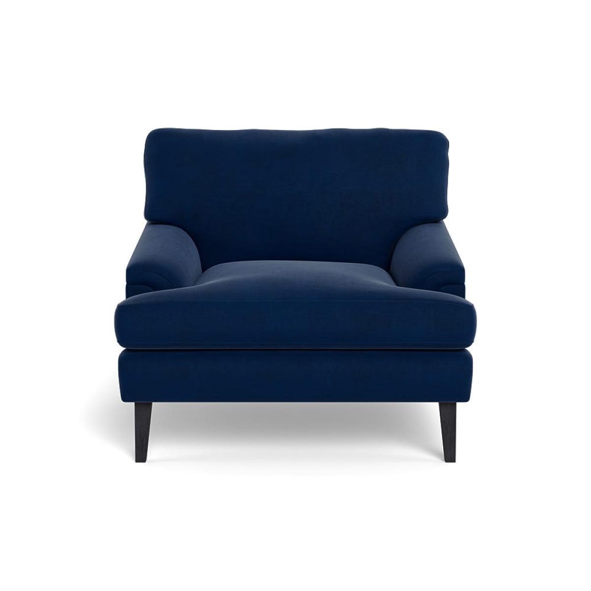 Heal's Stanton Armchair Velvet Midnight Black Feet – image 2