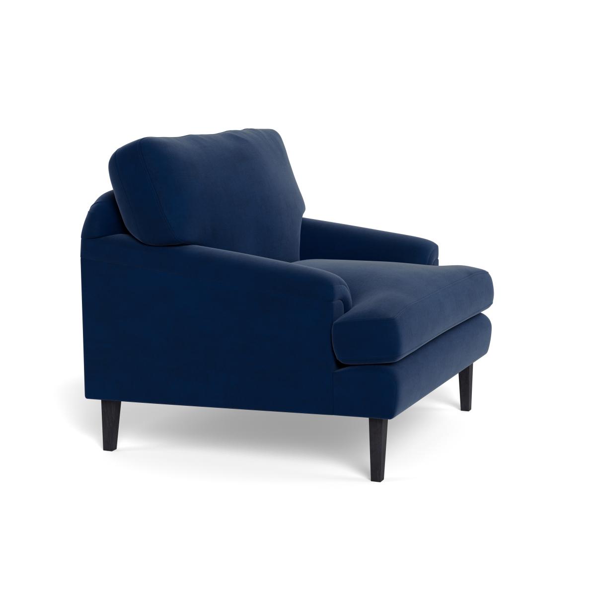Heal's Stanton Armchair Velvet Midnight Black Feet – image 3