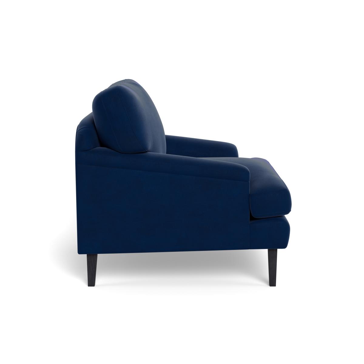 Heal's Stanton Armchair Velvet Midnight Black Feet – image 4
